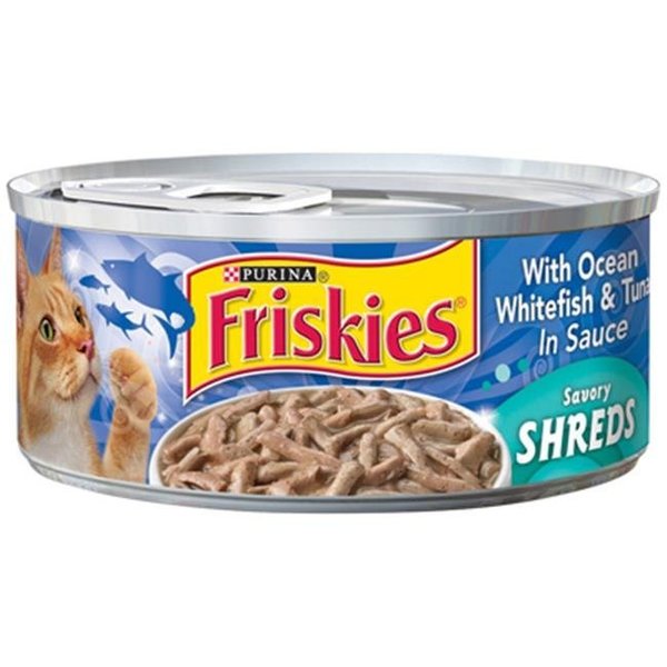 Friskies Friskies 10369 5.5 oz. Savory Shreds Ocean Whitefish & Tuna; Cat Food 160602